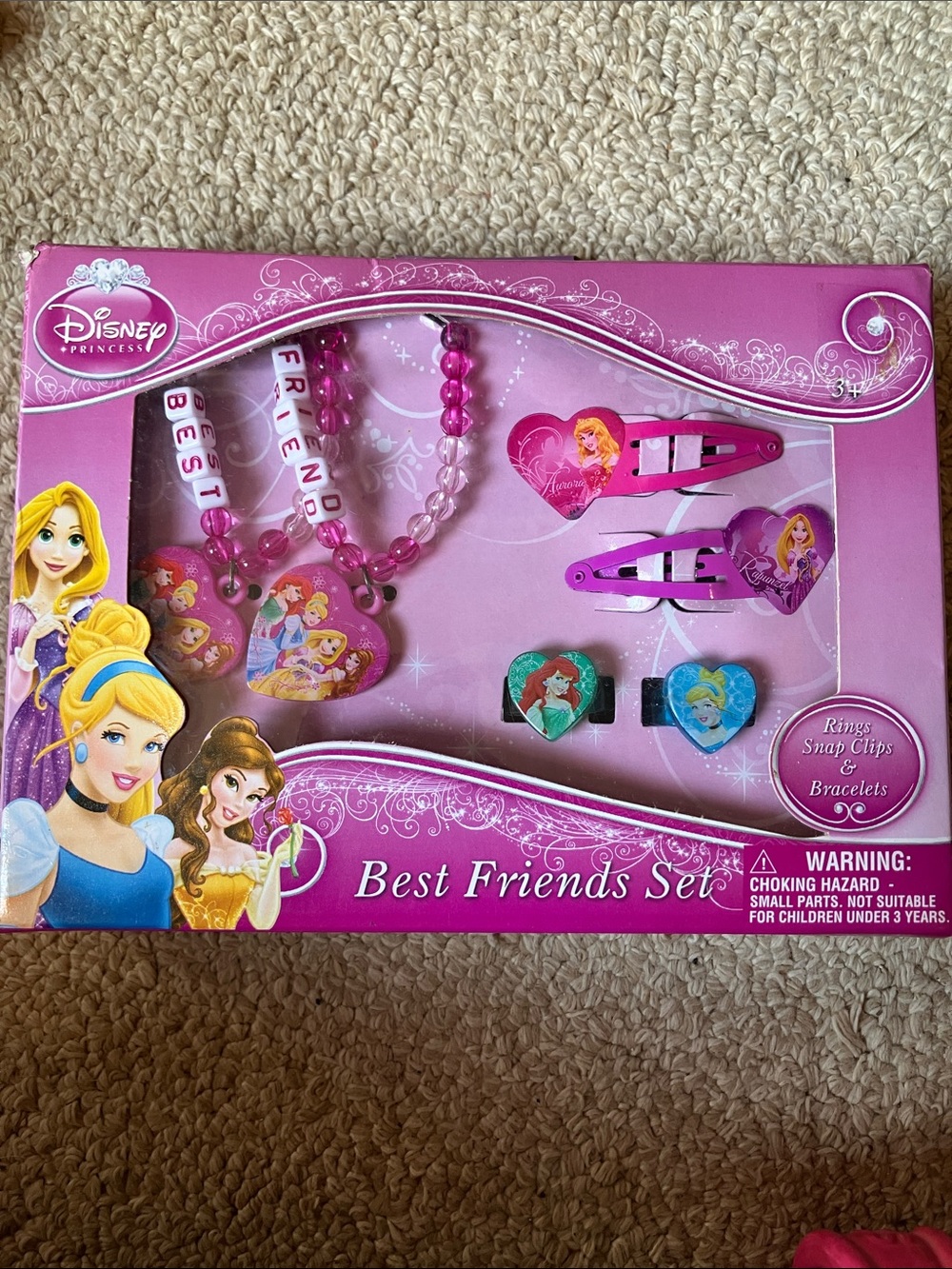Disney Princess Best Friends Jewelry & Hair Clip Set - Pink